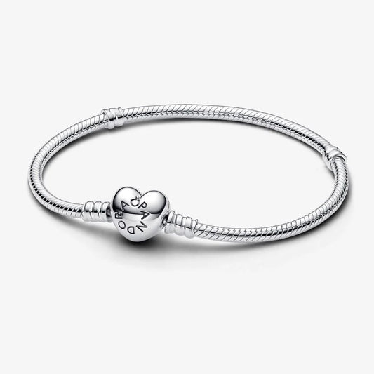 Pulseira Malha Snake e Coração Moments