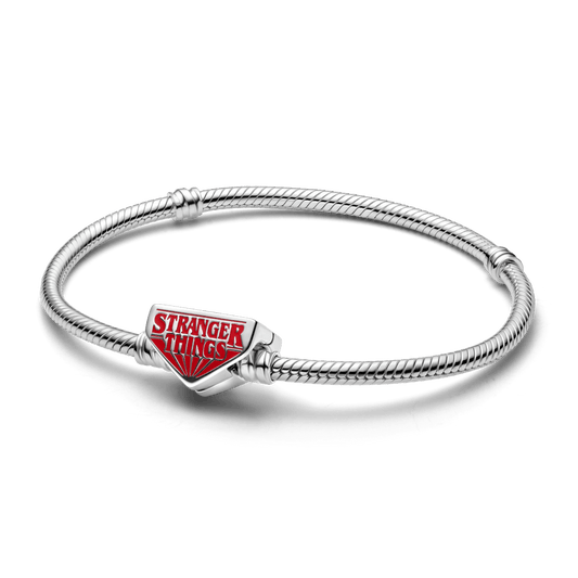 Bracelete Prata em Trama e Fecho Stranger Things